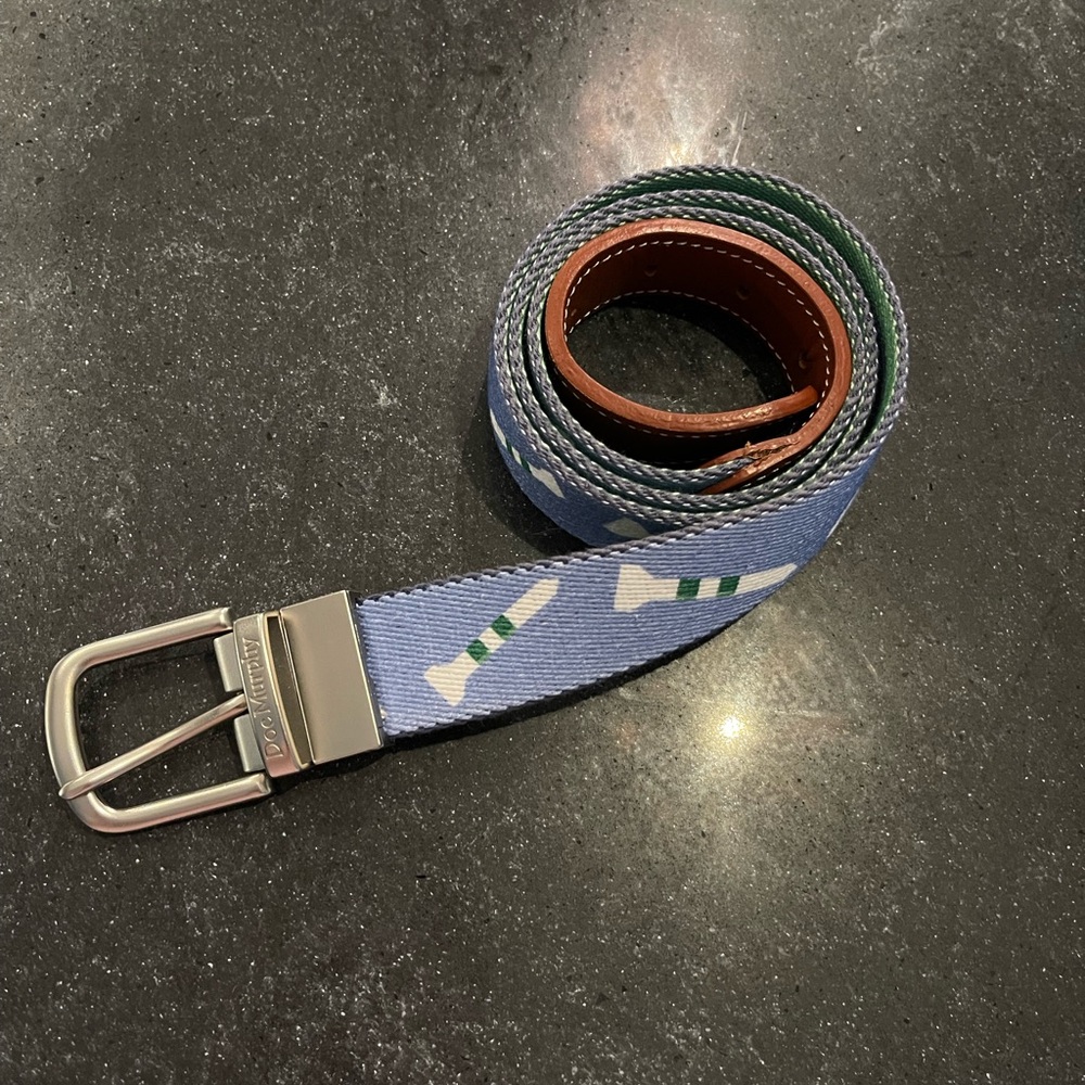 Doc Murphy Reversible Golf Tee and Striped Belt